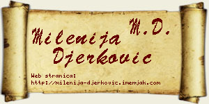 Milenija Đerković vizit kartica